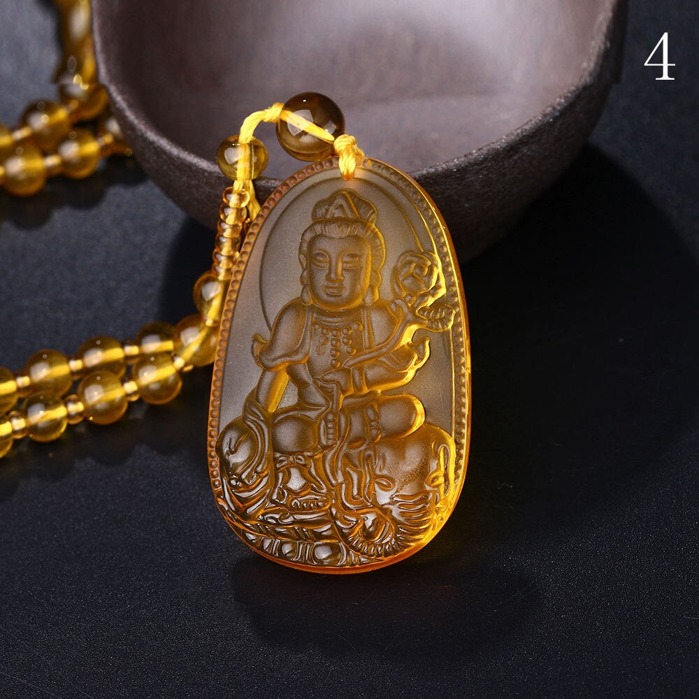 Unique Natural Carved Buddha Lucky Amulet Pendant Necklace For Women Men Sweater Pendants Jewelry Classical: F0034