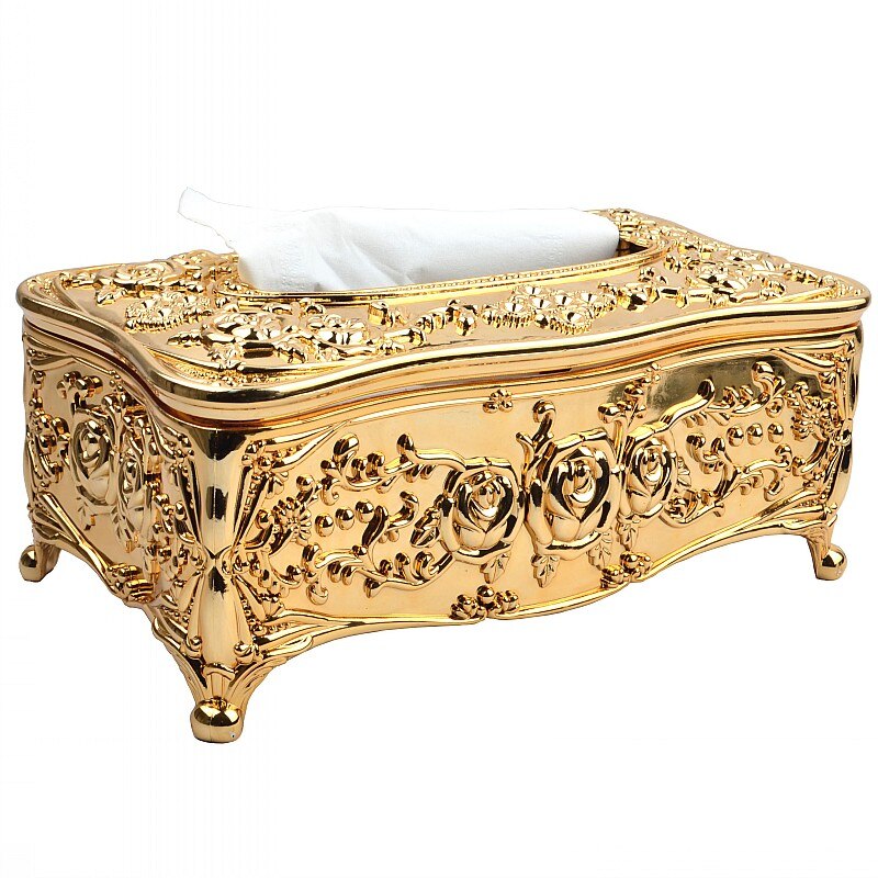 Goud Acryl Tissue Box Hotel Restaurant Servet Houder Huishouden Tissue Doos