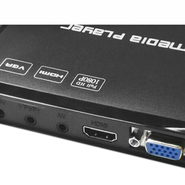 1080P Full HD Multi Media Player HDMI+VGA+AV+USB+SD HDD Player with H.264,MKV,DixV HD,MPEG 2-TS,VC-1,WMV9 with EU Plug