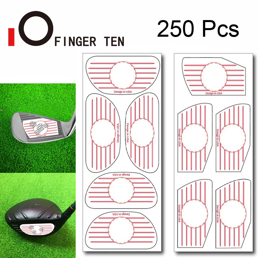 Durable Training Tool Golf Club Impact Tape Labels for Oversized Woods Ball Hitting Recorder Putter Stickers Red: 2Pack Wood-Iron