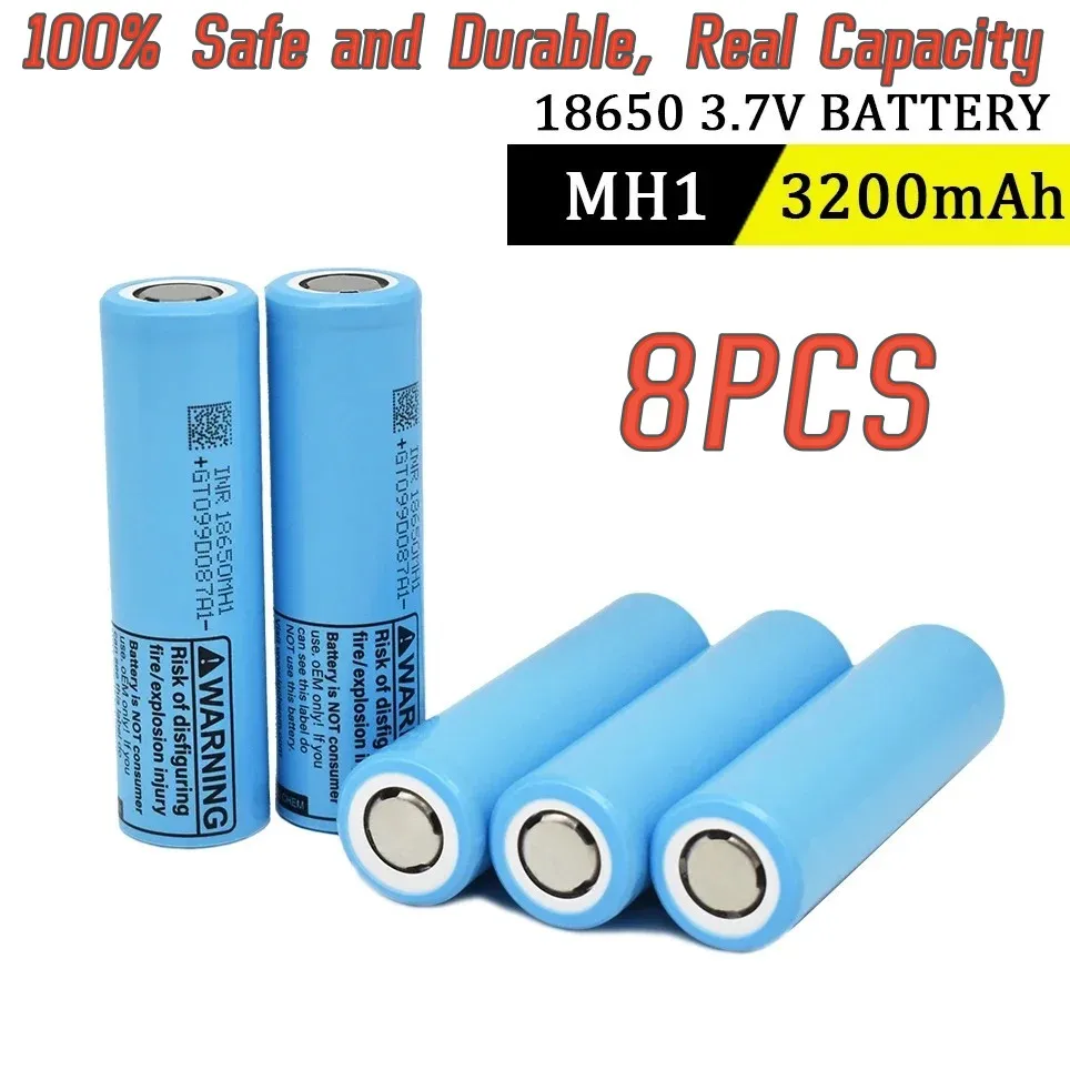 18650 MH1 3.7 V, 3200 mAh rechargeable lithium battery: Clear