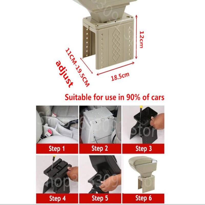 Voor Renault Kangoo Modus Rapid Symbool Auto Armsteun Opbergdoos Center Console Lederen Bekerhouder Auto Styling Decoratie
