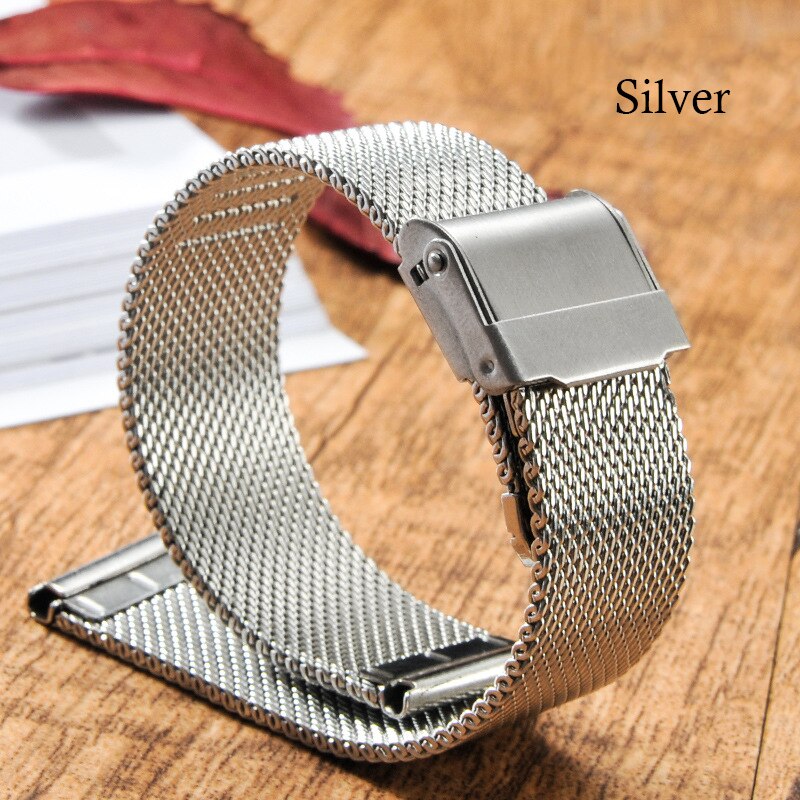 Voor Huawei Gt/GT2 Horloge Band 46Mm/42Mm Milanese Rvs B5 B3 Band Armband Universele 16/18/20/22 Mm Vervanging Band