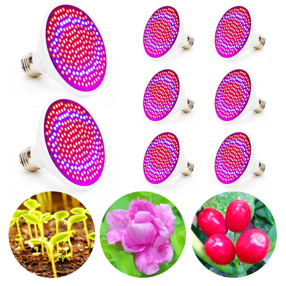 8pcs/lot 166Red 34Blue Leds Grow Led Red Blue E27 20W Indoor Plant Growing Led Lights For Vegetation led horticulture