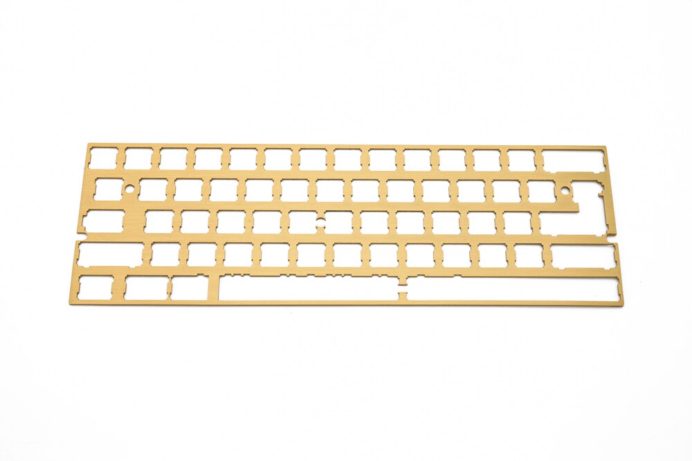 Brass Plate for Mechanical Keyboard with oxidation resistant coating brushed tech xd60 xd64 xd75 xd84 bm43 xd68 gh60 bm60 iso