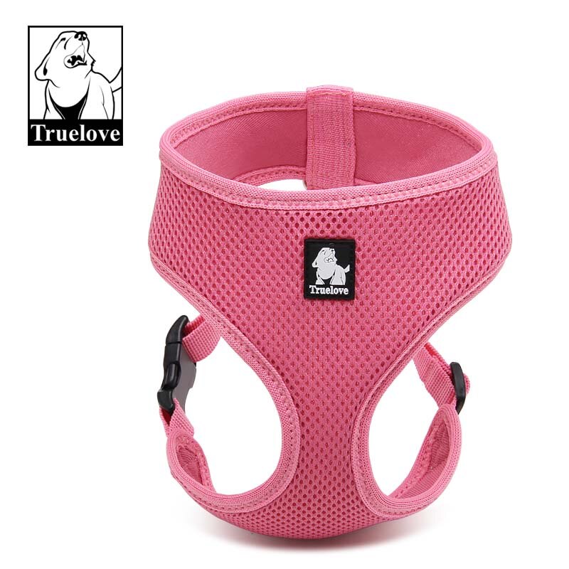 Truelove Puppy Cat Pet Dog Harness Breathable Mesh Nylon dog Harness Strap Soft Walk Vest Collar For Small Medium Size Dog Pets: XS 28-36cm Chest / pink