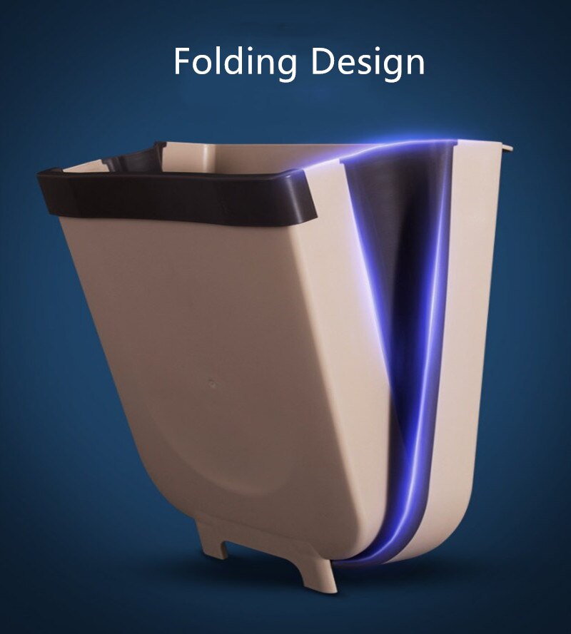 4L 9L Wall Mounted Folding Afvalbak Keukenkast Deur Opknoping Prullenbak Garbage Auto Prullenbak Wandmontage Opvouwbare schoonmaken