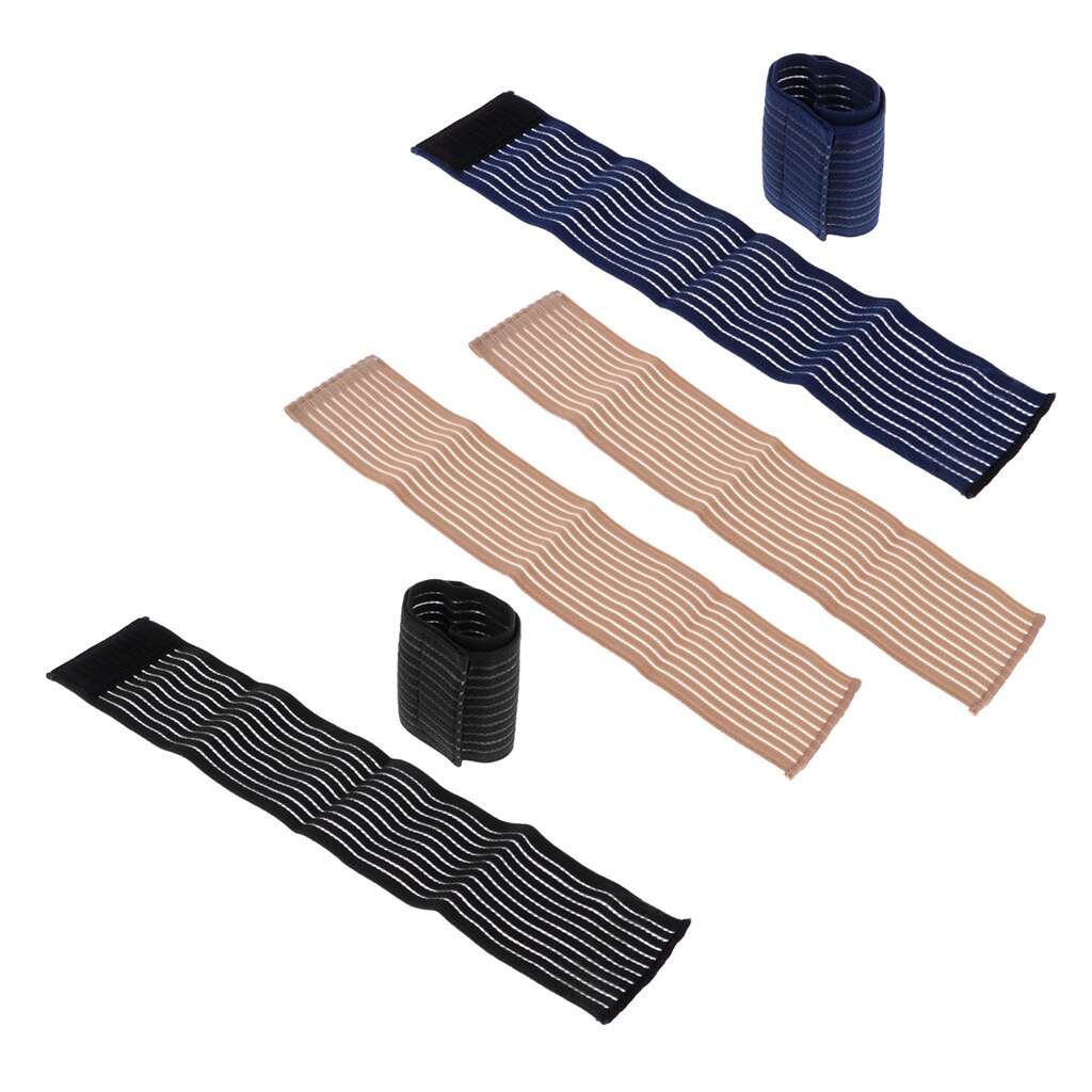3 Pairs Sports Wrist Straps Wrist Protector Wraps Brace Sleeve, Blue & Skin & Black, Great Exercise Protective Gear