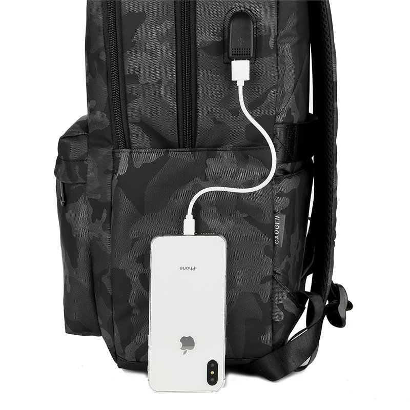 Britânico camuflagem masculino esporte mochila impermeável ao ar livre de curta distância viagem backbag usb portátil mochila adolescentes sacos de estudante