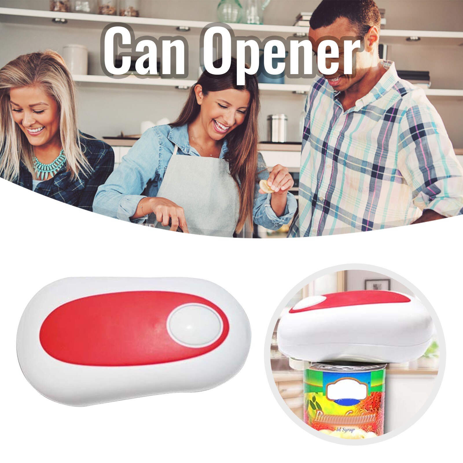 Electric Can Opener Automatic Restaurant Bottle Opener Battery Operated Handheld Jar Tin Opener Kitchen Gadgets