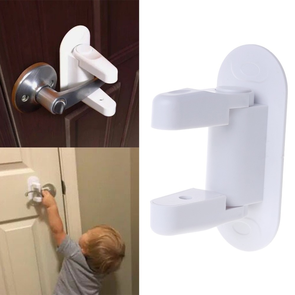 Baby Veiligheid Lock Deur Hendel Thuis Pasgeboren Kids Kinderen Bescherming Deuren Handvat Universal Adhesive Compatibel Professionele