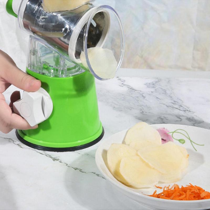 Manual Vegetable Cutter Slicer Kitchen Accessories Multifunctional Round Mandoline Slicer Potato Cheese Kitchen Gadgets