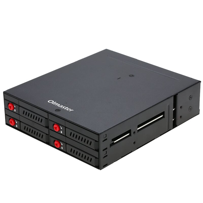 Plate-forme arrière Mobile, avec serrure à clé, Support d'échange à pour disque dur de 2.5 ", 4 boîtes, SATA 6gbps HDD, SSD, 5.25": 4-Bay HDD Rack