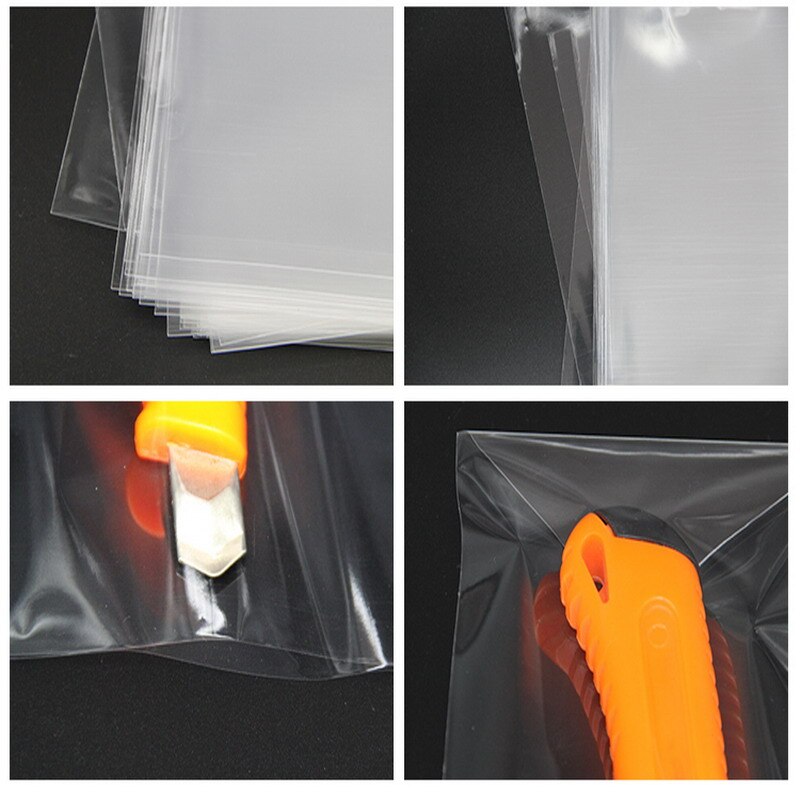clair Cellophane/bopp/poly sacs 8x20 cm Transparent Opp cosmétique en plastique emballage pour Biscuit bonbons outils poche plate