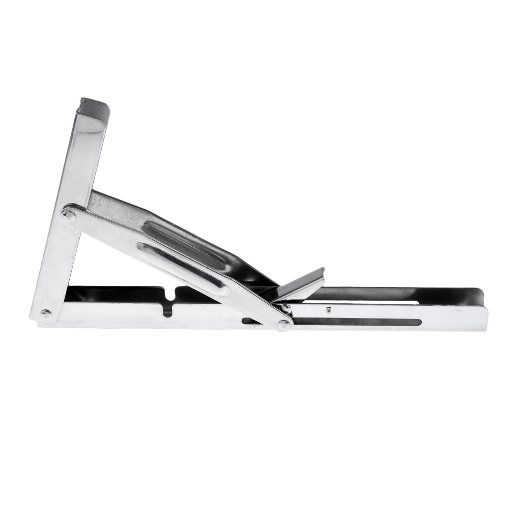 30 x 16.3cm triangel multifunktionella justerbara fällbara bänk hylla bordsfäste båt rv delar 304 rostfritt stål silver