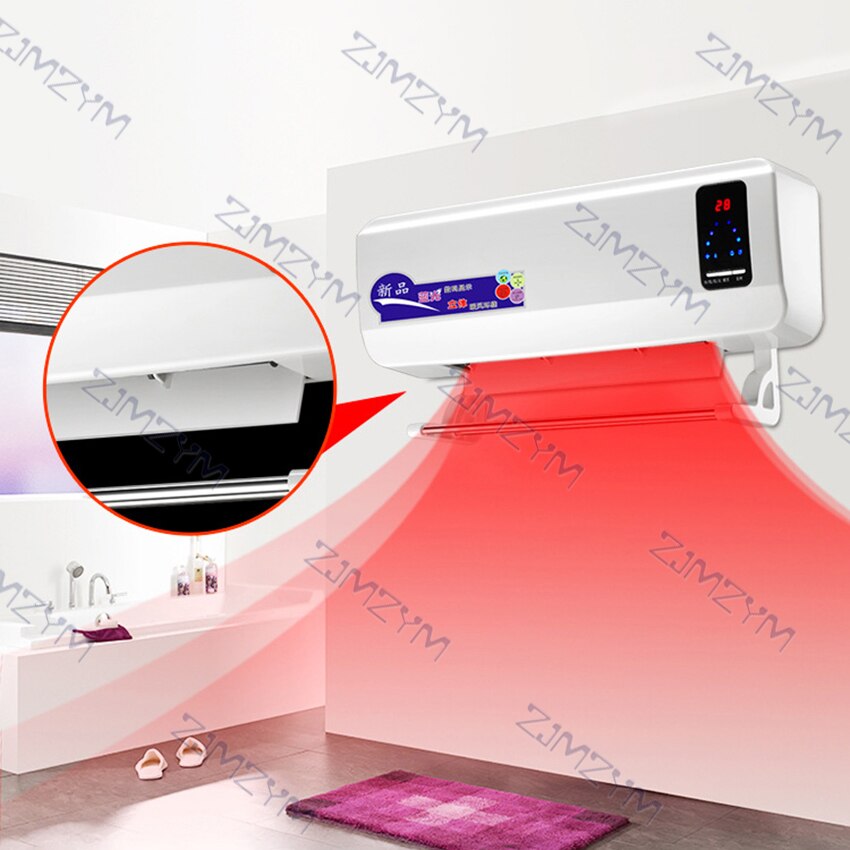 2000W Electric Heater Fan Wall Mounted Air Conditioner Household Telecontrol PTC ceramic heating Wall Hanging Warmer Device 220V