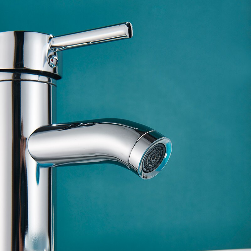 Senlesen Tall Bath Sink Faucet Bathroom Slim and Cold Basin Water Mixer Tap Bathroom Single Sink Faucet