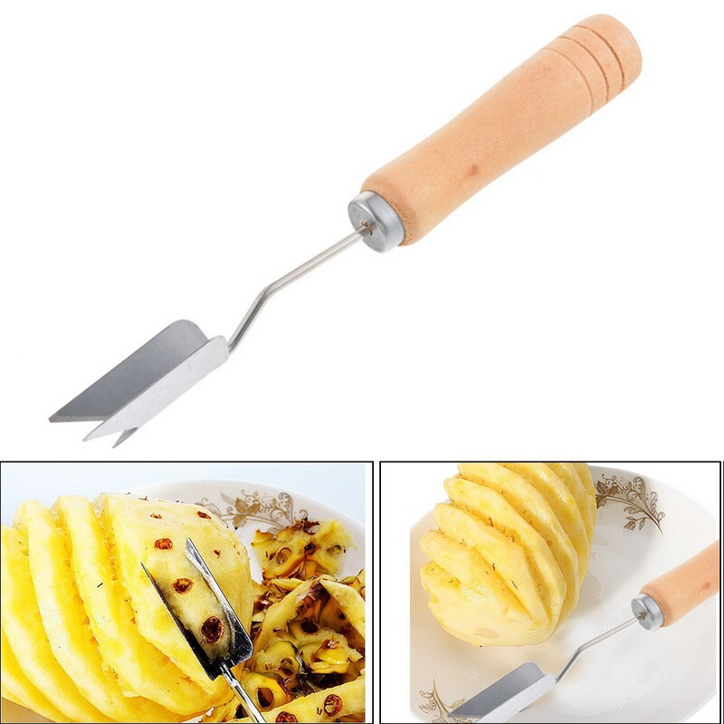 1 Pc Ananas Slicer Ananas Cut Roestvrij Staal Ananas Eye Dunschiller Ananas Zaad Remover Mes Fruit Gereedschap