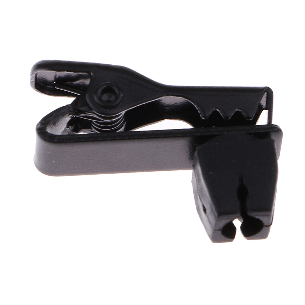 Mini micrófono Lavalier para solapa, soporte de Clip para Collar, accesorios para micrófono, negro