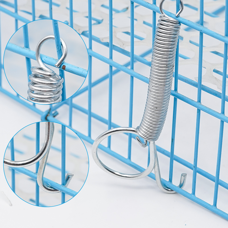 Gancho de resorte para puerta de jaula, gancho de resorte de Metal, resorte de fijación de tensión resistente para alambre, herramienta para jaula de encuadernación, conejo, pájaro, hámster, 10 Uds.