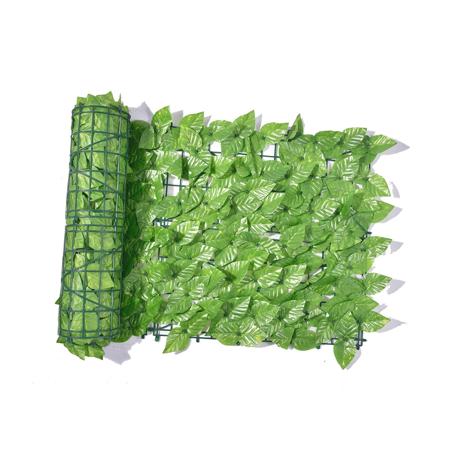 Artificial Leaf Garden Fence Screening Roll UV Fade Protected Privacy Artificial Wall Landscaping Ivy Garden Fence Panel 1X3M: Green leaf
