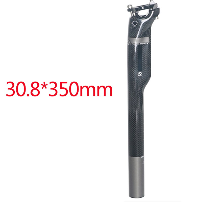 TOSEEK Bicycle Mountain Bike tige de selle Accessoires de vélo ultra-légers haute dureté tige de selle de vélo en carbone: 3K bright light W
