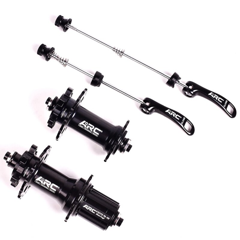 ARC MT006 Bicycle Hubs Sealed Bearing 4 Bearings 4 Pawls QR 100X9 135X10MM Set MTB Mountain Bike Hub 36 Holes Disc Brake: Black