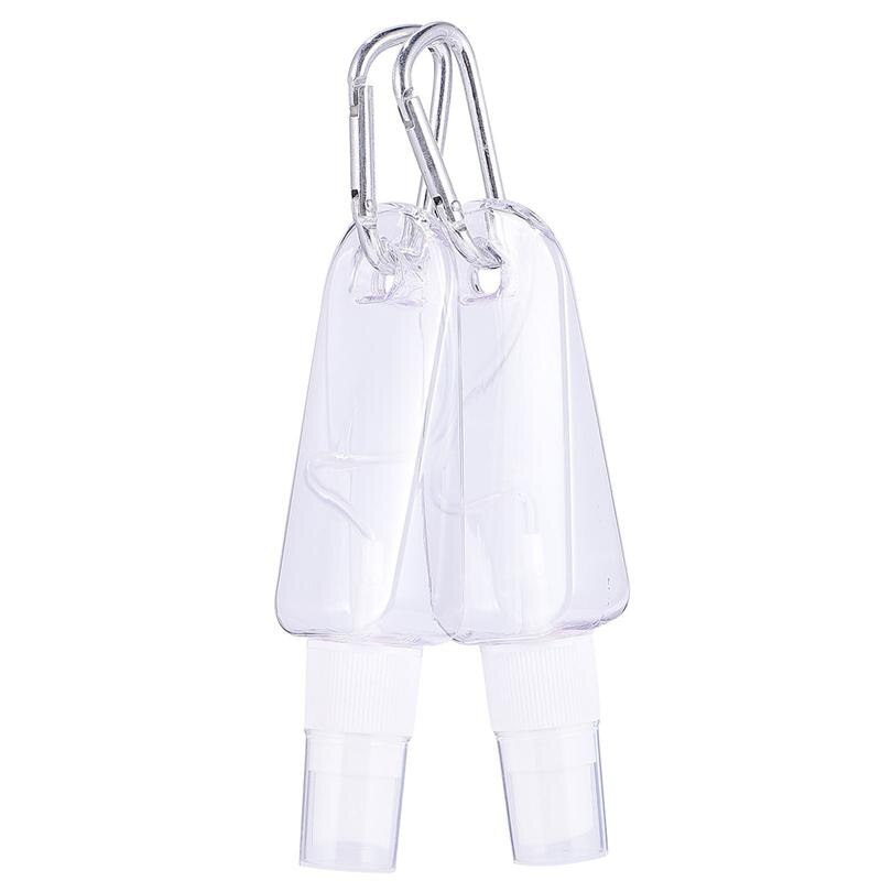 5pcs Portable Spray Bottles Plastic Hand Sanitizer Bottles Empty Spray Bottle Multifunction Bottles with Hanger: White