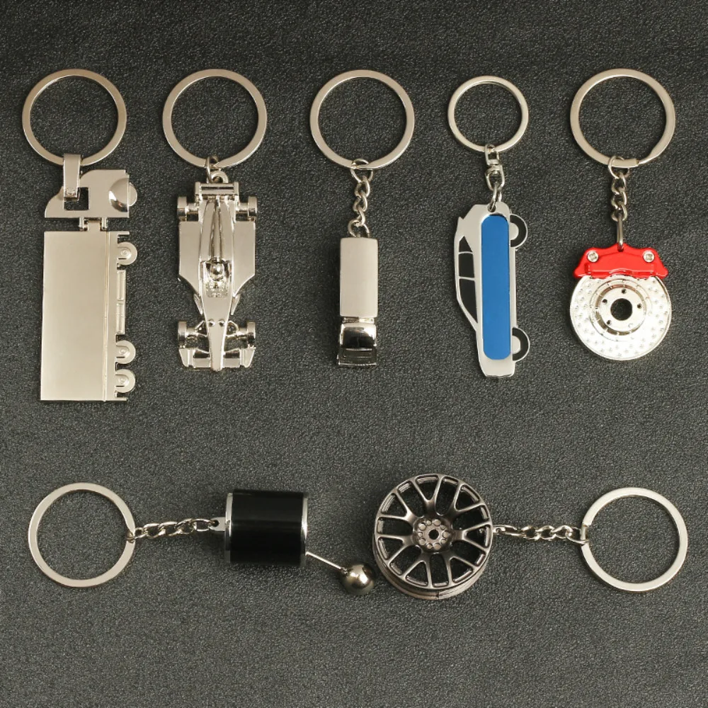 Personalità Originalità mini Ricambi auto Cerchione per auto Portachiavi Appassionato di auto Portachiavi Accessori Portachiavi Catena per uomo Regalo