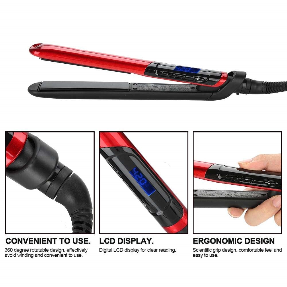 Flat Iron Hair Straightener S9600 Keratin Therapy Lon Hair Straightening Iron With Digital High 450F Temperature