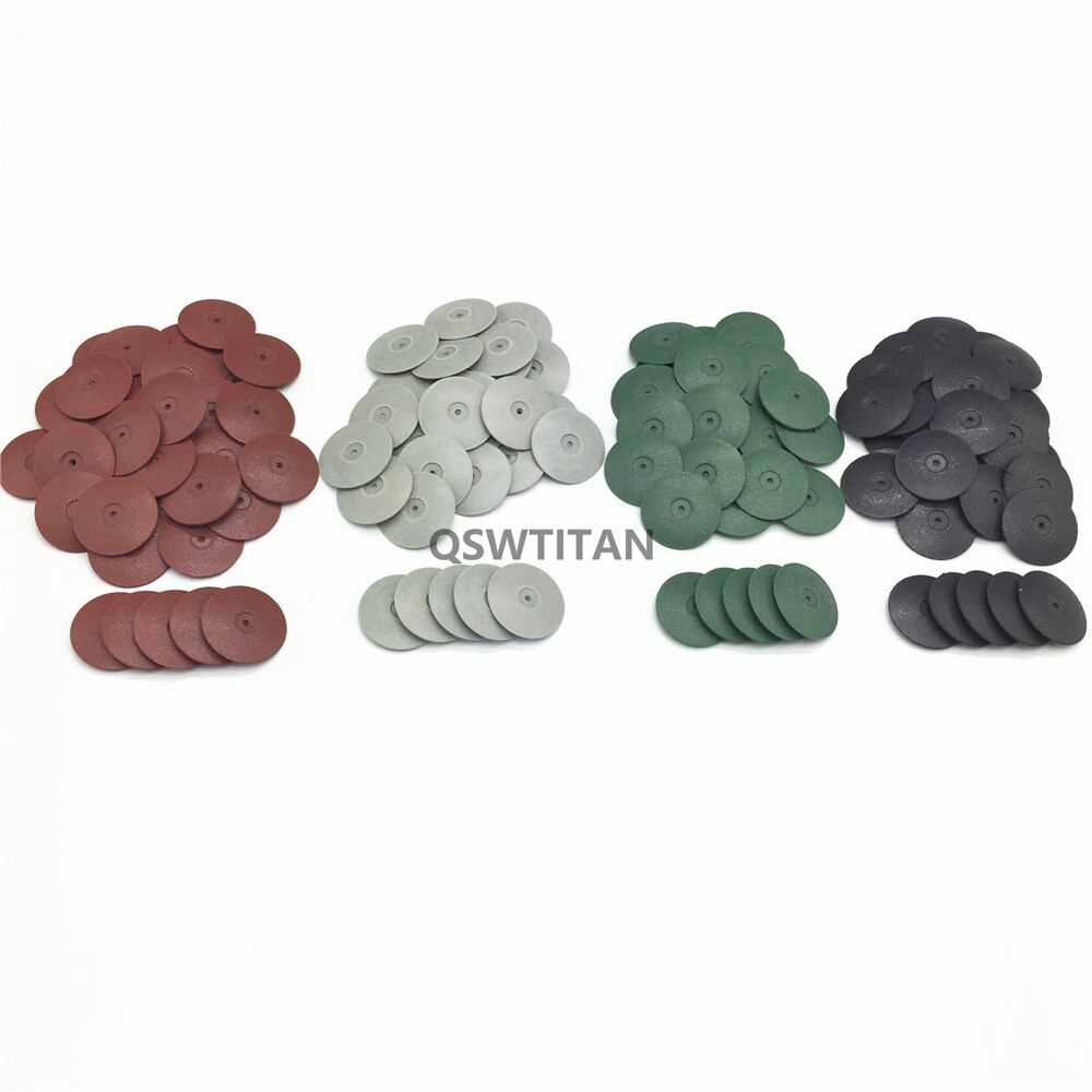 Roue de polissage en caoutchouc et silicone, assortiment de 100 pièces, particules de polissage, matériel de laboratoire dentaire, meulage en alliage métallique