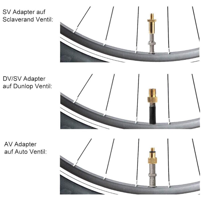 Presta ventil adapter cykel ventil adapter set dv av sv ventil cykel tillbehör cykel utrustning cykel ventil
