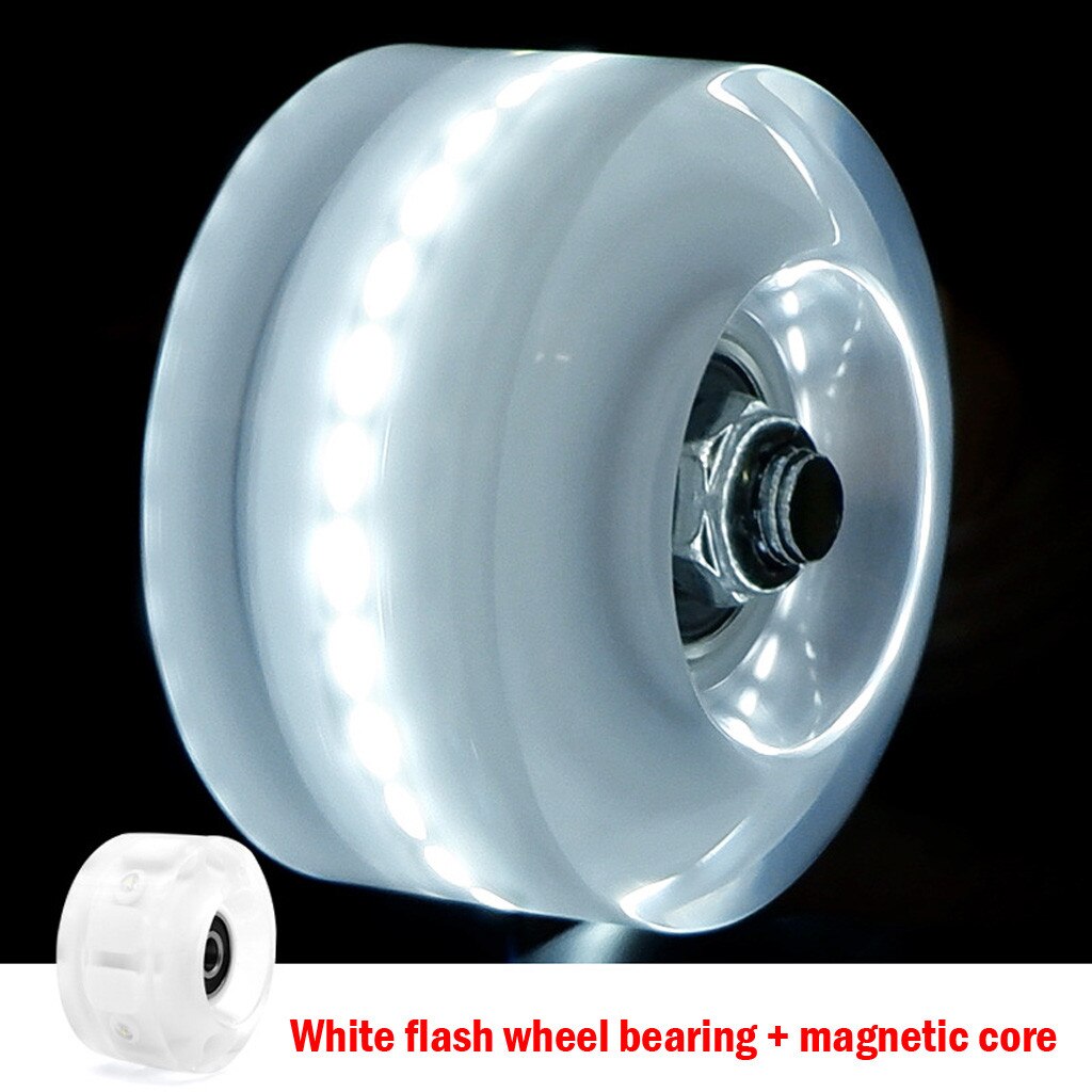 #h40 lysende quad rulleskøjtehjulskuglelejer installeret pop-quad roller lysende rulleskøjte rulleskøjtehjul: Hvid