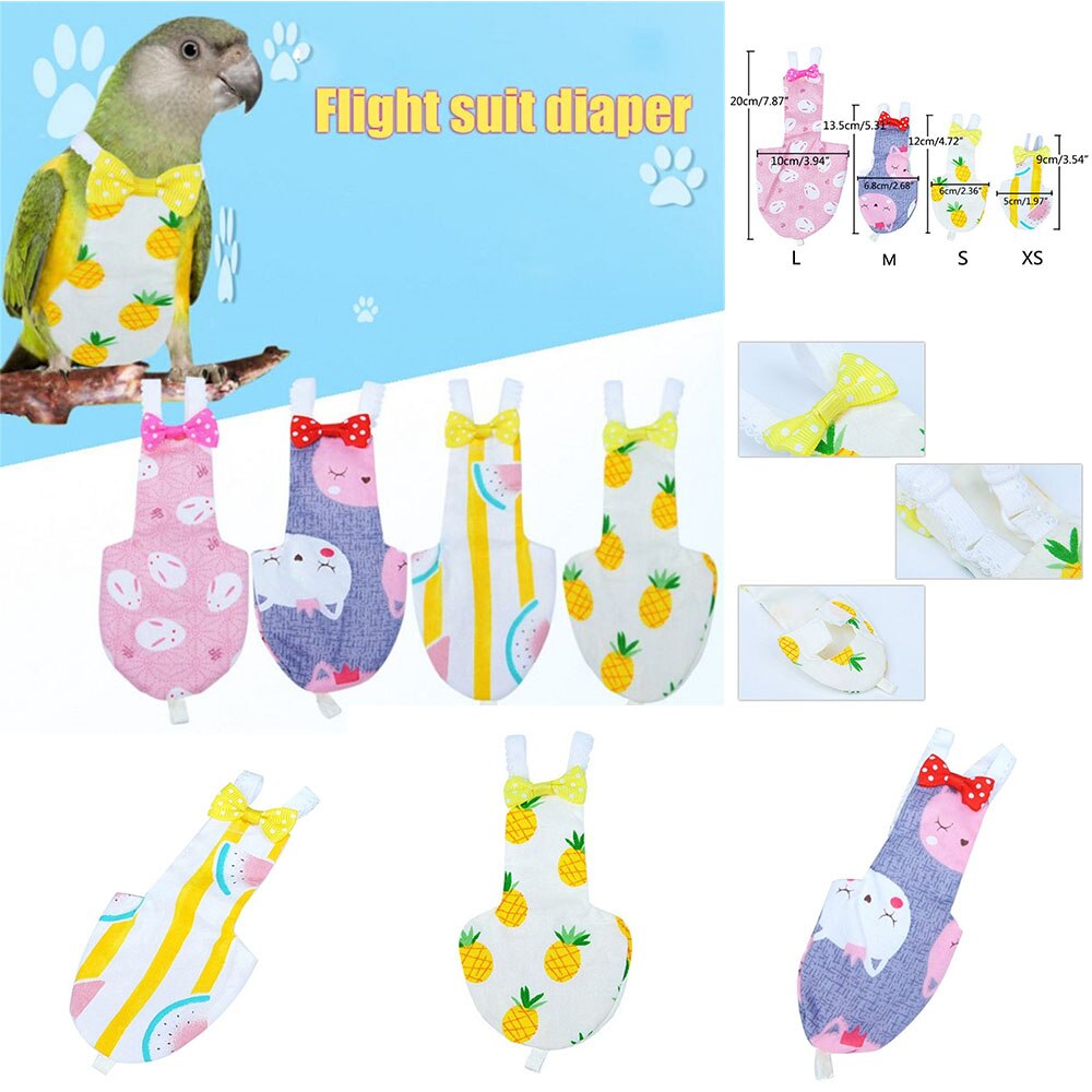 4 farver sød fugl papegøje ble cockatiel duer kæledyr fugle flyverdragt kæledyr fugle tøj afføring lomme papegøje kæledyr dragt