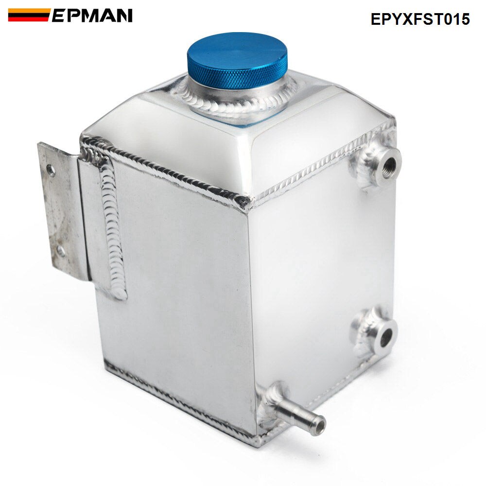 EPMAN Aluminum Universal Oil Catch Surge Tank Oil Separator Oil Reservoir Fuel Surge Tank 1L EPYXFST015