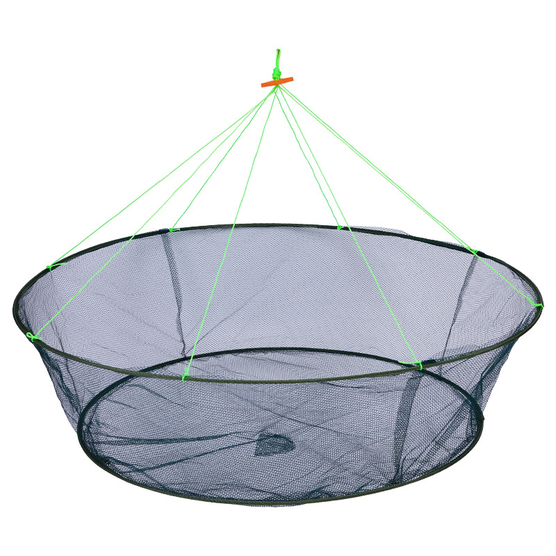 Red de caída plegable, trampas de aterrizaje de pesca, jaula receptora, cebo para gambas, cangrejo, camarones, muelle, puerto, malla de estanque para uso Vertical en orilla: YELLOW