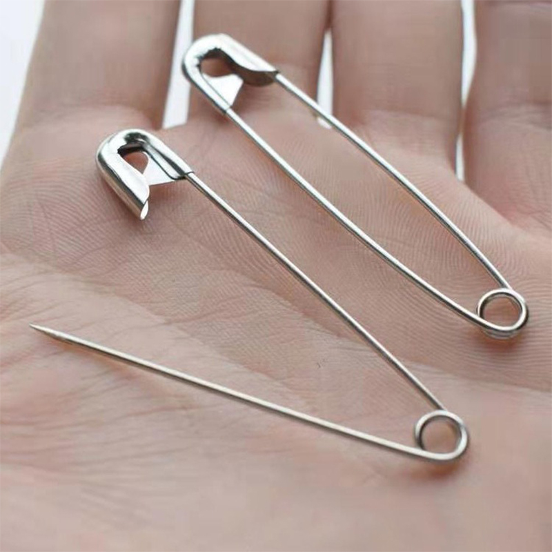 50pcs/Lot Stainless Steel Safety Pins DIY Sewing Tools Accessory Needles Large Safety Pin Small Brooch
