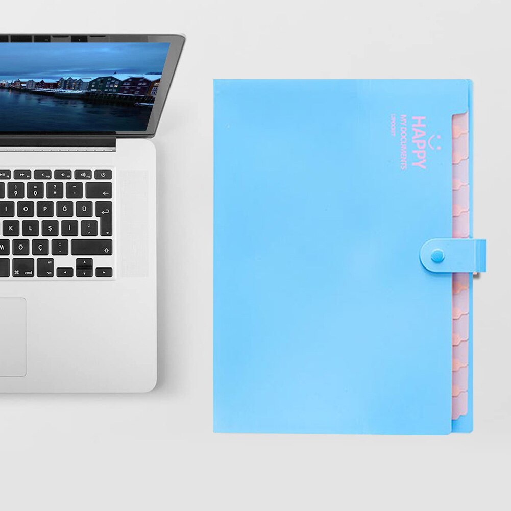 12 Pocket Portable File Organizer Accordion Folder Documents Holder Modern Multiclassification File Storage Ofice / Home