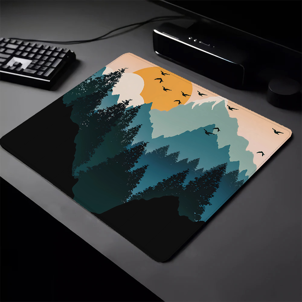 Rubber Mat Small Kawaii Mouse Pad Gamer Mountain Spring Gaming Pc Accessories Deskmat Pad on the Table Mausepad Mousepad Mats