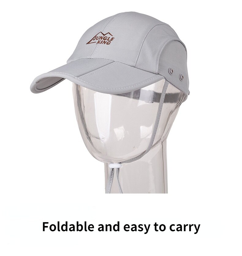 JUNGLE KING – chapeau de pêche unisexe, casquette de Protection solaire en plein air avec couvercle à rabat amovible pour le cou, pour la randonnée, MZ45,