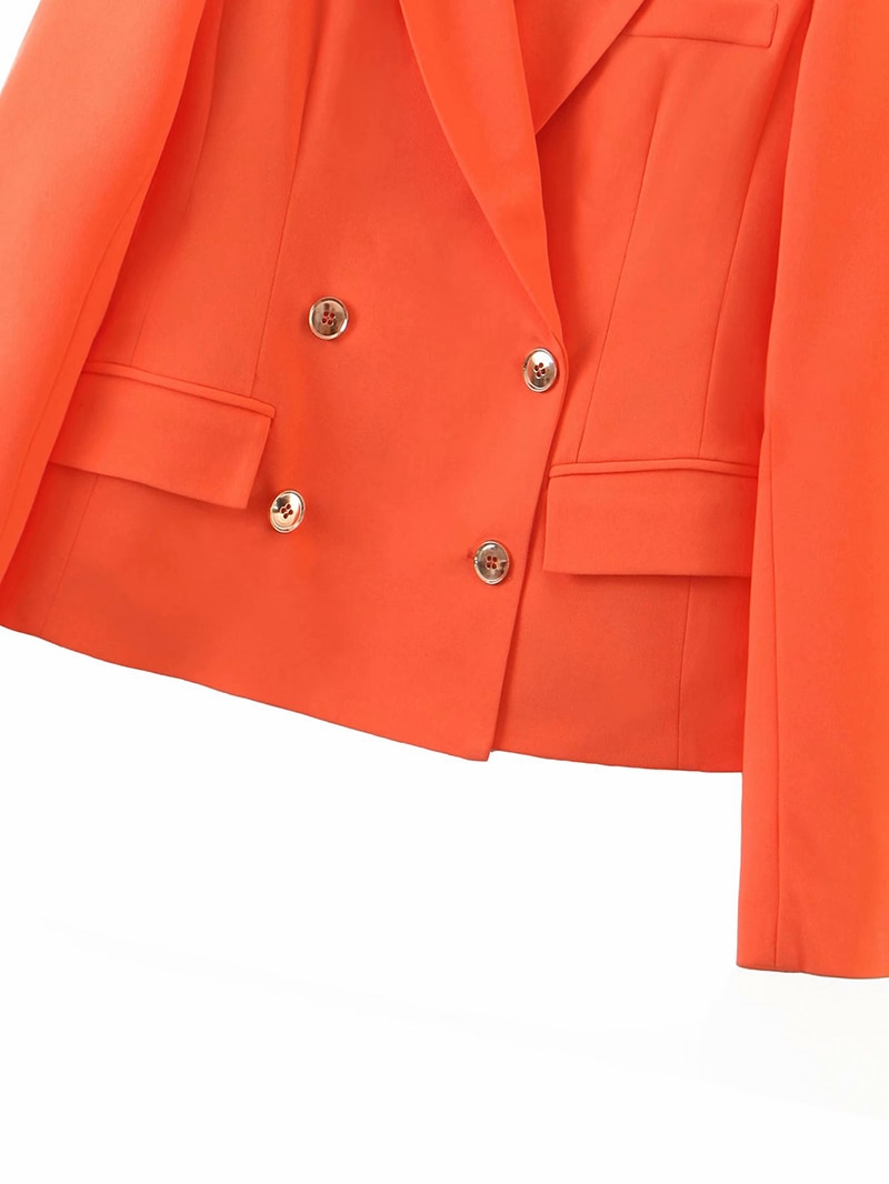 Efterår vintage 2- delt sæt kvinder blazere smarte dobbeltradet blazer jakke frakke+ bukser jakkesæt kvinder bukser sæt