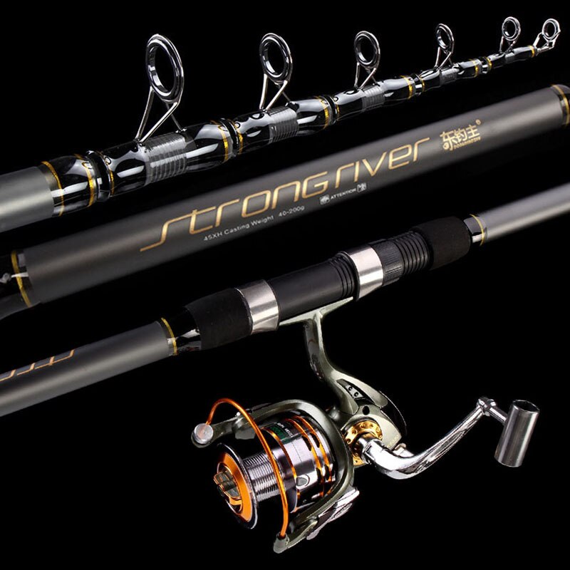 2.1M 2.4M 3M 3.6M 4.2M 5.4M Baitcasting Rod Casting Spinning Fishing Rod Carbon Fishing Rod 5m Telescopic A467
