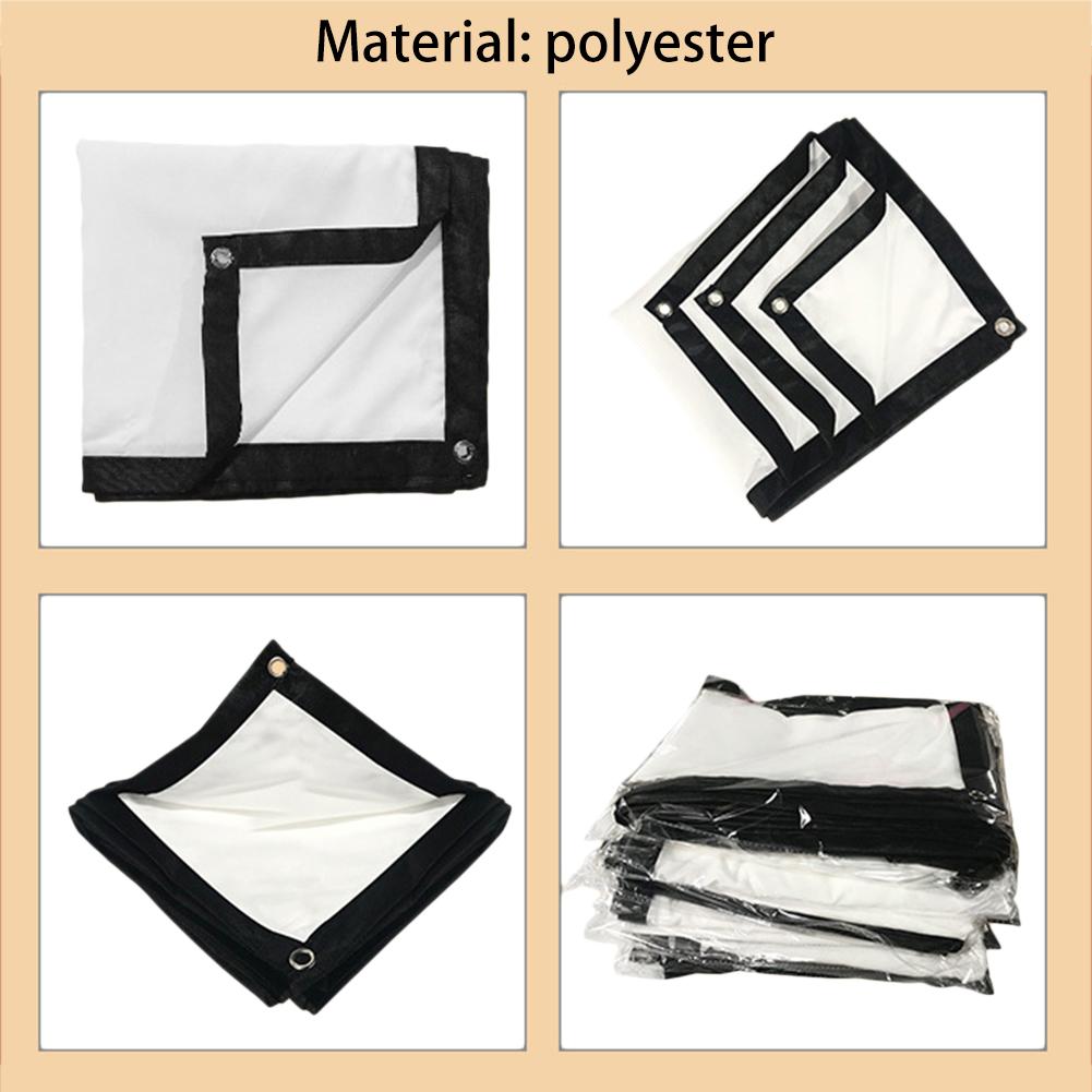 HD Projector Screen 4:3 60 72 84 92 100 120 Inch Hight-Density Reflective Fabric Anti-Light Folding Soft Screen Outdoor Office