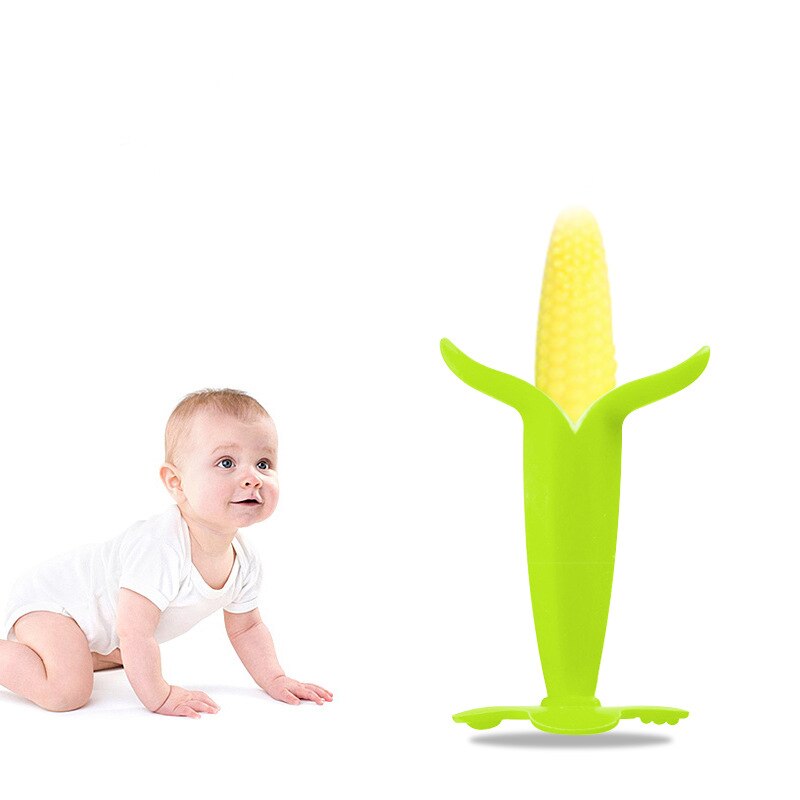 Banane Mais Baby BeißRing freundlicher BeißRing Baby Spielzeug Silikon Zahnbürste Umwelt Sicher Geschmacklos Baby Molaren Stangen Für Spaß