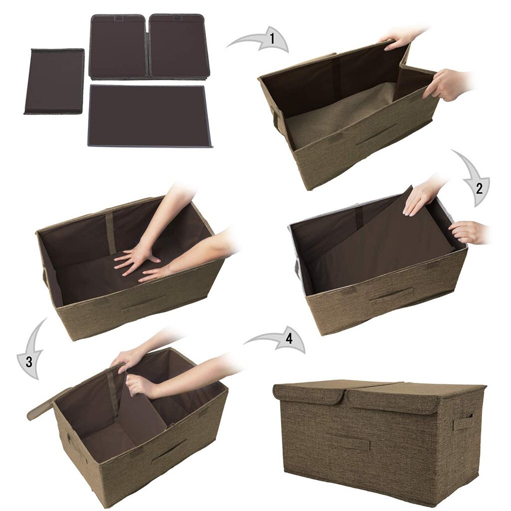 Folding Storage Basket Foldable Linen Storage Box Bins Fabric Organizer Organize Office Bedroom Closet Toys Laundry Basket