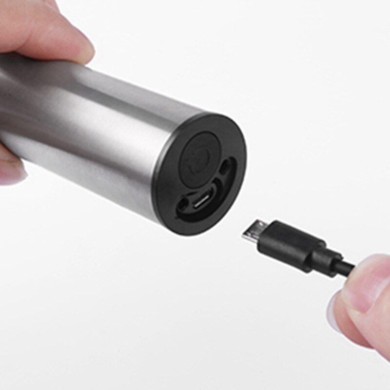 1 x oplaadbare roestvrijstalen melkopschuimer met usb-aansluiting en 1 x roestvrijstalen koffiepot met mokka-espresso-latte-percolator