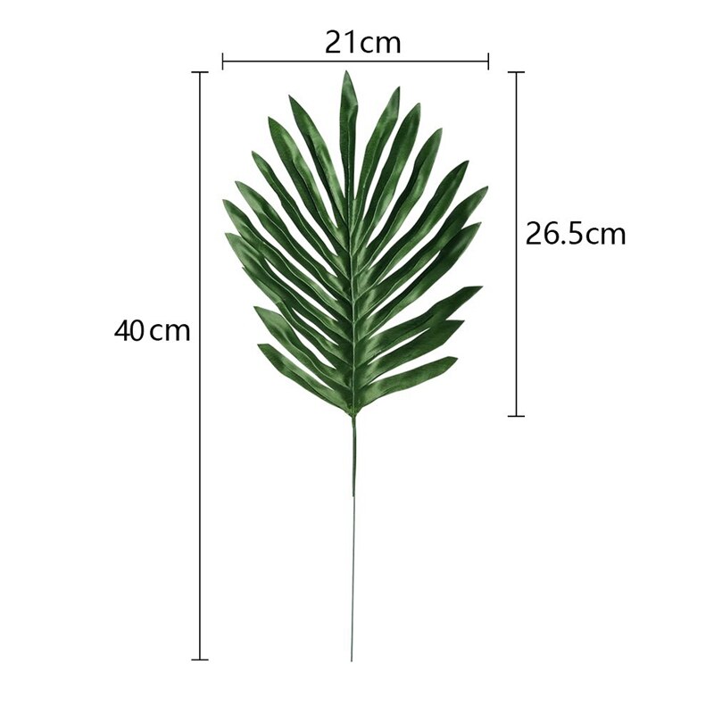 24 stk kunstige palmeblade med stilke tropisk plante kunstige blade safari blade hawaiian luau fest jungle strand fødselsdag deco