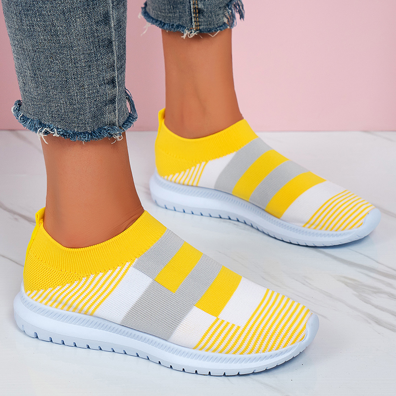 Chaussures de Tennis légères en maille pour femmes, baskets à enfiler, respirantes, antidérapantes,