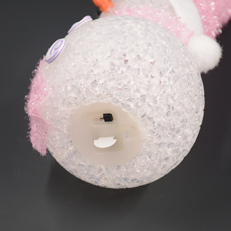 Mini snemand lys jul xmas farverige flash børns legetøj hjemme desktop ornamenter