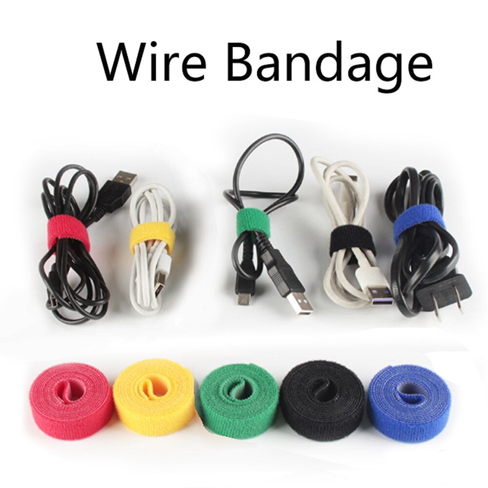 20mm 2PCS 3PCS Cable Ties Wire Bandage Hook Loop Fastening Tape Cable Self Adhesive Strap Holder Nylon Wire Management Storage